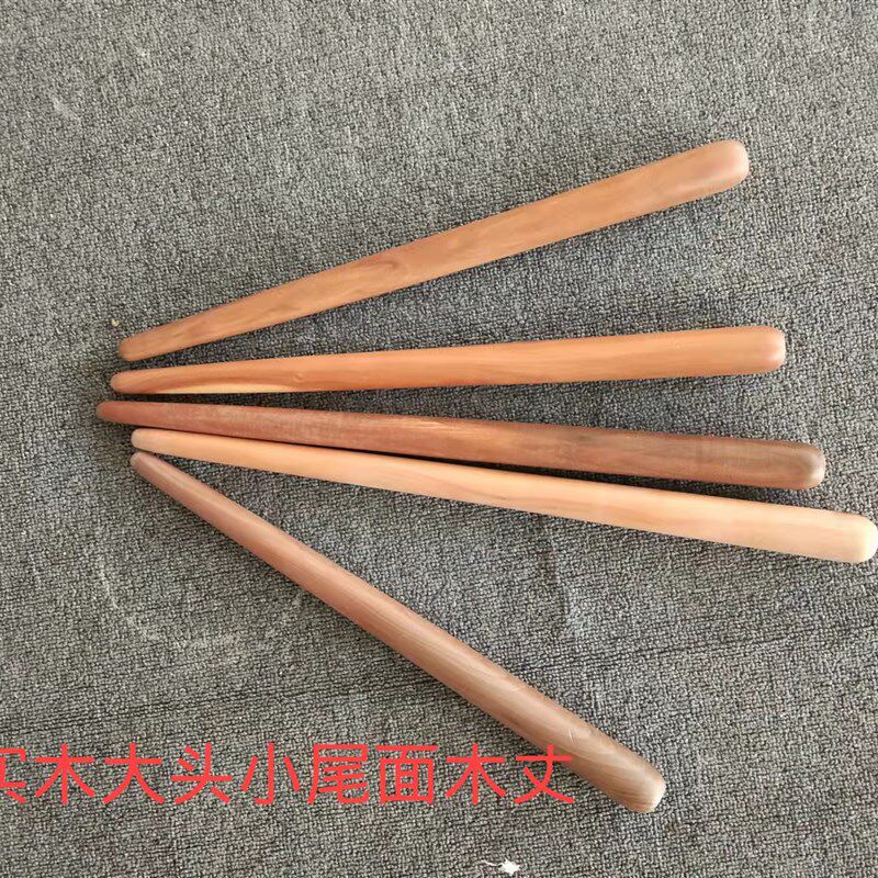 枣木大头小e尾面杖果木异型擀面棍滚轴实木一头粗一头细压面棍圆