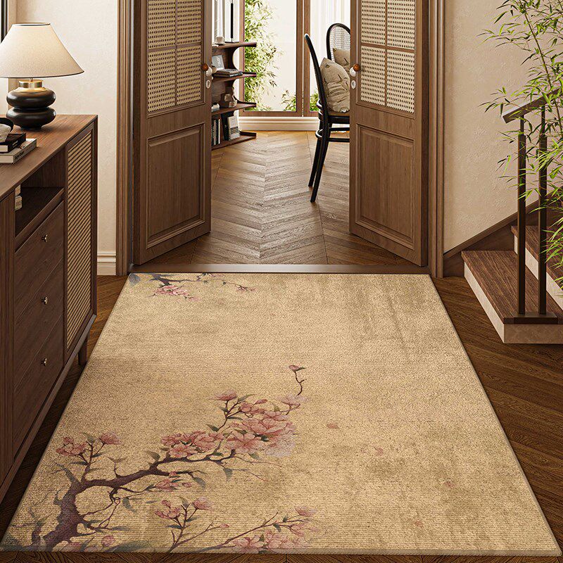新中式入户门地垫家用地毯进门口入户地垫玄关防滑耐脏大门口脚垫