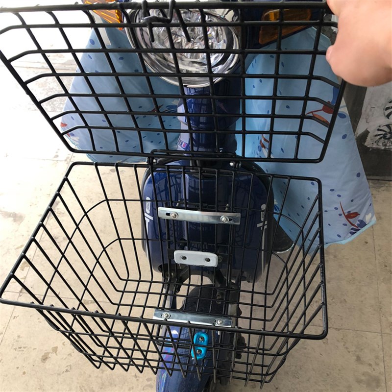 电动三轮自行车大车筐中号车篓子前后菜篮子宠物送快餐内胆放书包