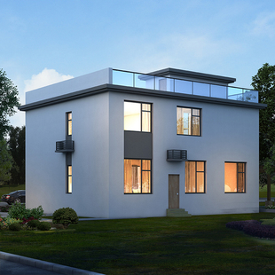 新农村自建d房别墅设计图纸二三层现代风乡村房屋房子真房网红洋