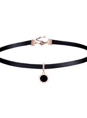 锁骨链2021年新款黑色项t链2020潮颈带脖子装饰品女配饰脖颈链项