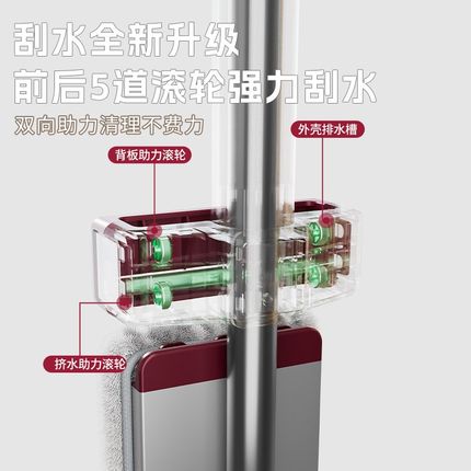 航空铝免手洗平板拖把家用一拖净2024新款懒人拖地板神器地拖