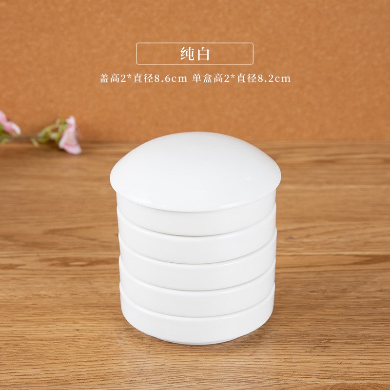调色盘陶瓷墨碟国画颜料墨盘文房毛笔书法五层调色碟书法用品画画
