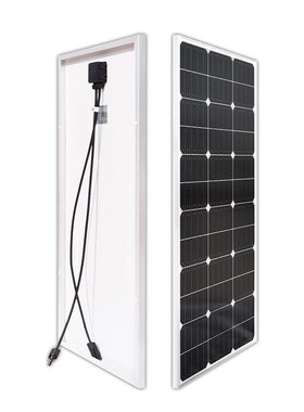 鑫普光单晶太阳能玻璃板18V100W白色背 接线盒带0.9米线接mc4接头