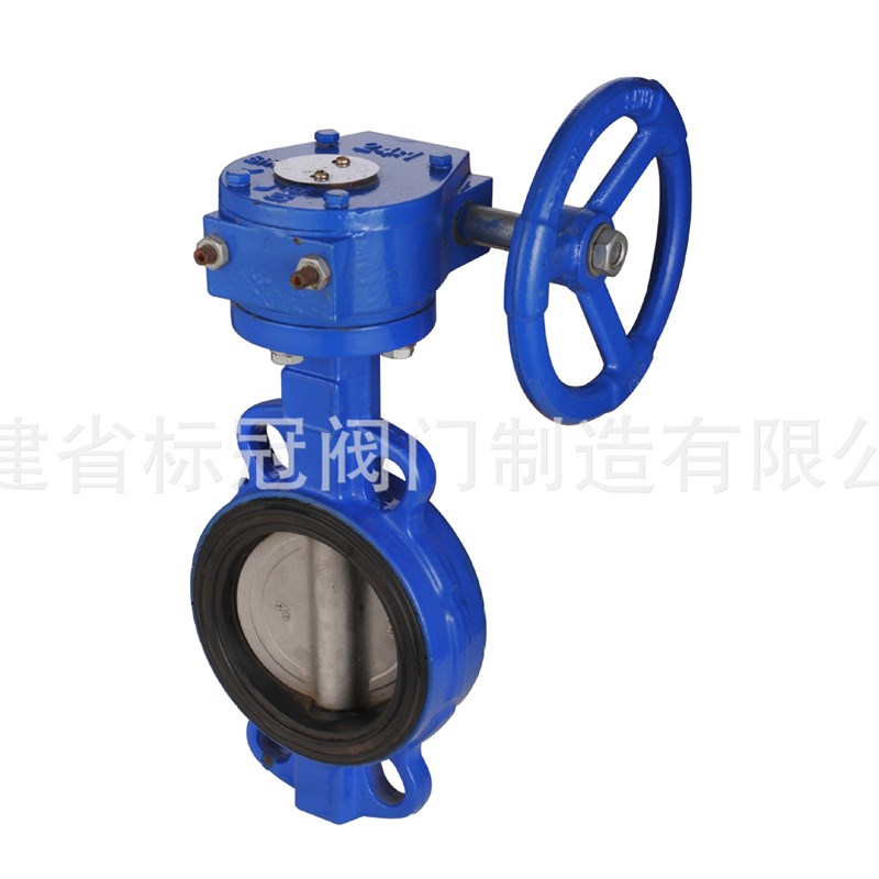 D371X涡轮对夹蝶阀  球墨铸铁蜗轮工业