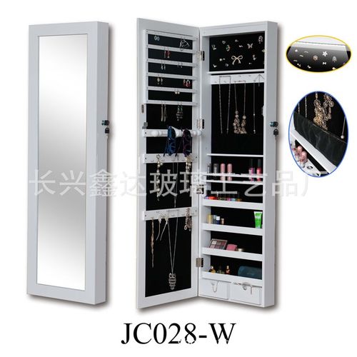 多功能穿衣镜全身镜落地高清邮购镜子家用镜饰品收纳首饰柜试衣镜