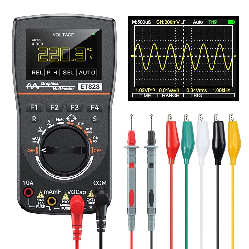 示波万用表1MHZ 2.5MSPS 采样率 示波器+万用表二合一