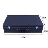 PU皮革色卡样板箱便携式 手提橱柜门窗展示箱时尚 简约玻璃收纳箱厂