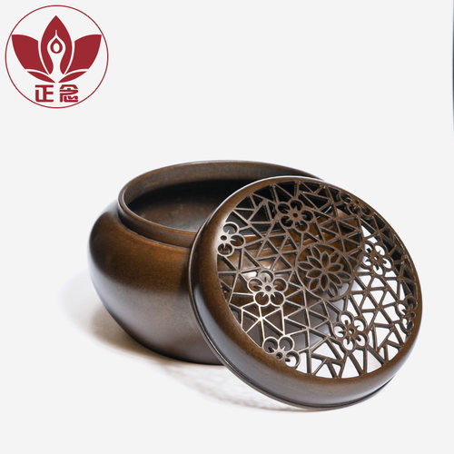 庆松堂苏工铜炉名家胡庆松制紫铜手炉复古手工炉家用熏香摆件