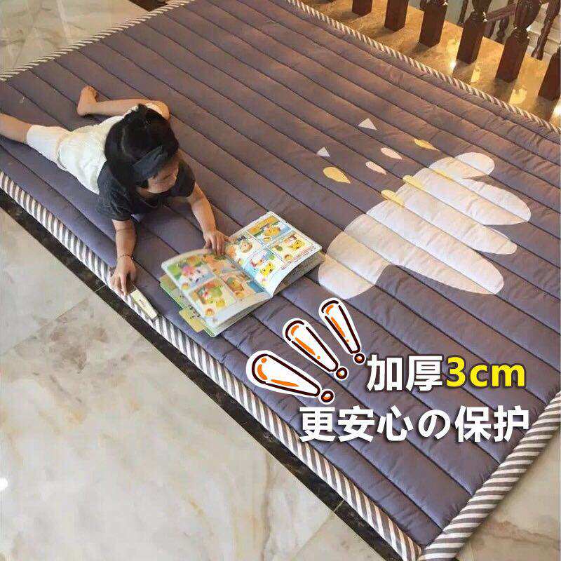 儿童爬行垫加厚棉质家用可折叠游戏地垫可机洗卧室垫子婴儿爬爬垫