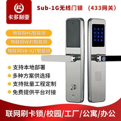 卡多利亚校园智能锁lora联网锁WIFI无线刷卡锁Sub-1G联网门锁