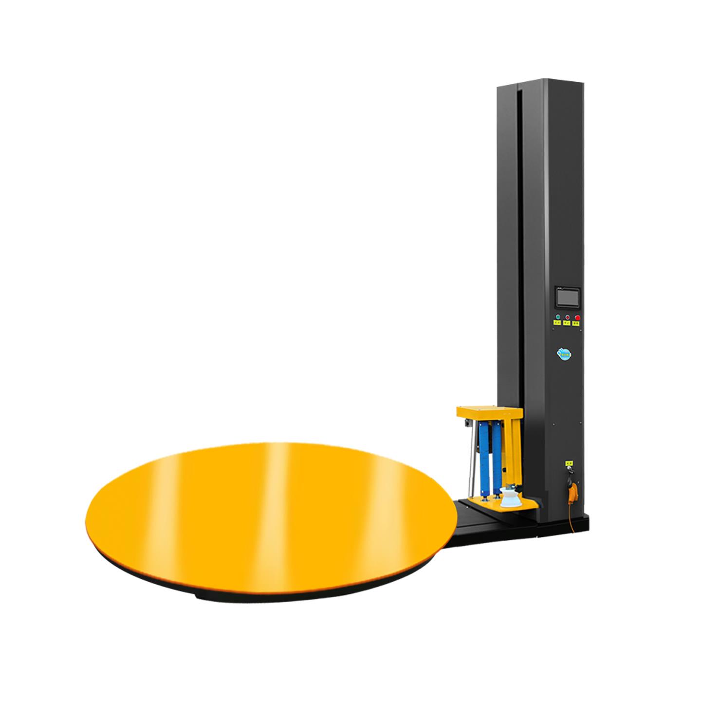 全自动缠绕膜打包机拉伸薄膜托盘缠膜工业缠绕机电动压顶大型包装