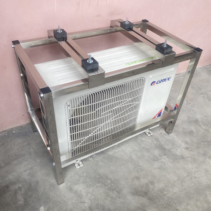 单双层空调外机落地架不锈钢支撑架外机叠放加高底座中央空调减震