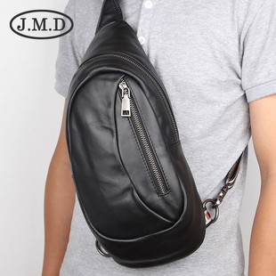 包 男式 手工男士 机车头层牛皮胸包单肩斜挎包真皮休闲商务机车个性