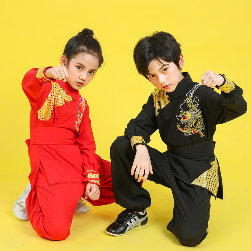 儿童武术服功夫男女童幼儿园少儿训练学生春秋武术练功表演出服装