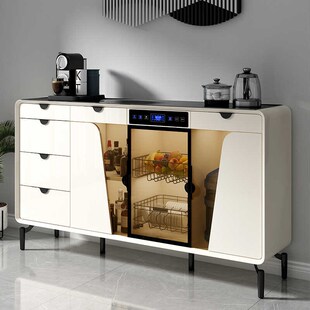 全自动茶吧机一体柜饮水机智能带消毒柜新款钢化玻璃X台面现代轻