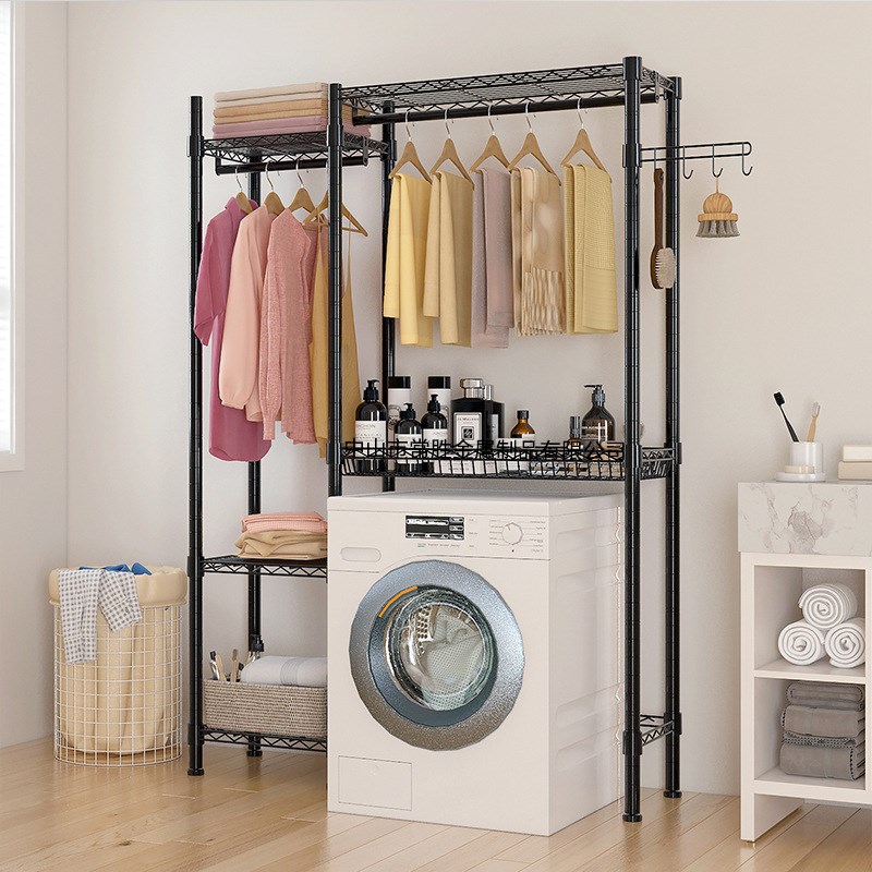 简易洗衣机置物架阳台晾衣架滚筒波轮落地浴室上方收纳洗衣机架子