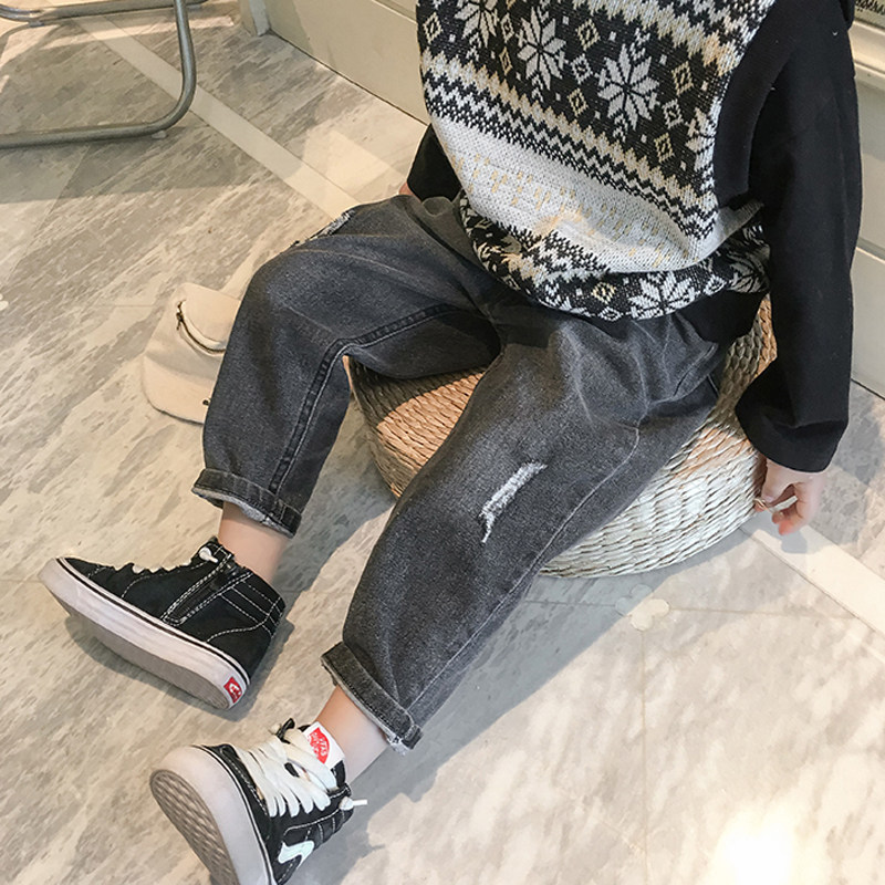 男童牛仔裤2023春秋装新款韩版个性时尚童装裤子子中小童洋派春秋