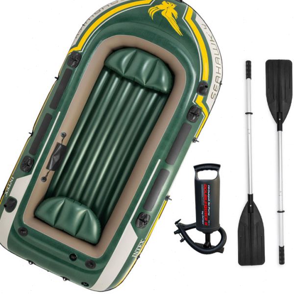 INTEX68351 68347 68380海鹰二三四人船渔船皮划艇加厚钓鱼船