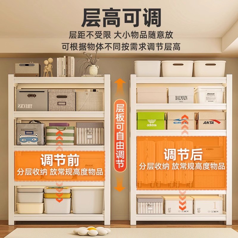 阳台置物架钢制货架客厅落地多层铁架子快递超市厨房杂物收纳架