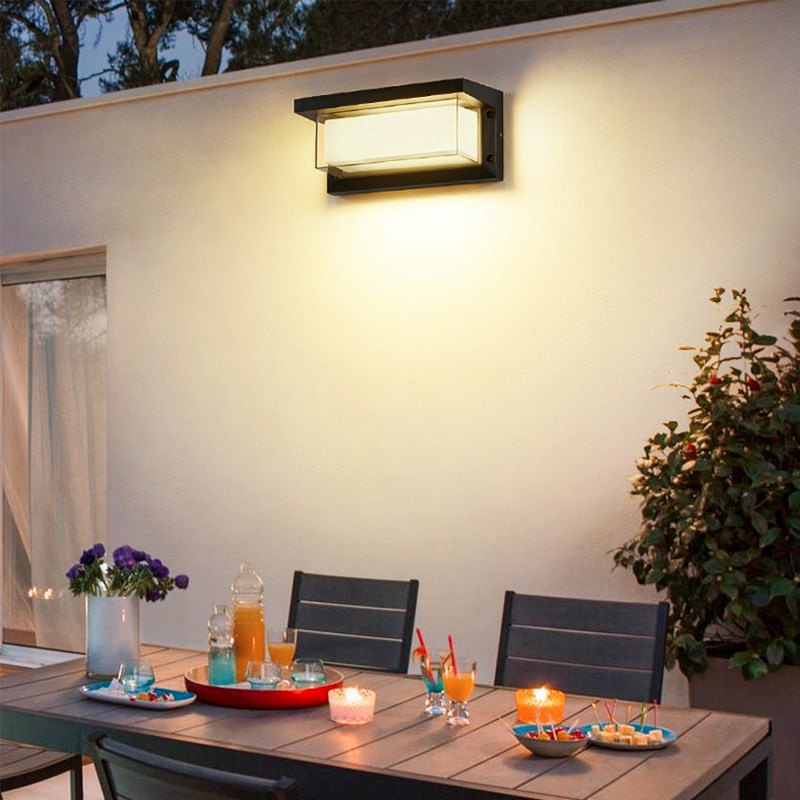 庭院壁灯户外防水别墅门口露台灯阳光房阳台灯感应室外照明外墙灯