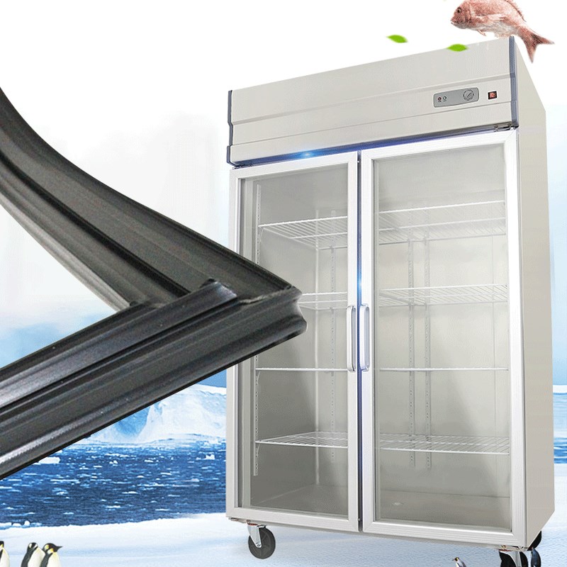 展示柜玻璃柜商店超市小卖部饮料柜密封条胶条门胶条磁性密封圈