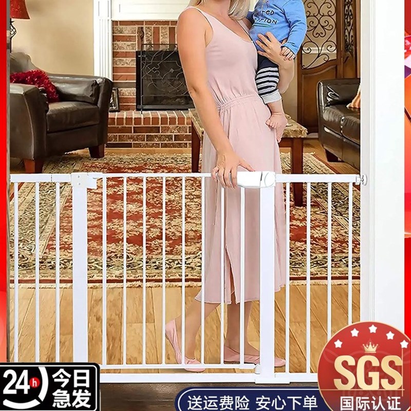 楼梯护栏儿童安全门围栏婴儿室内拦门防护I栏宝宝门口栅宠物栏杆2