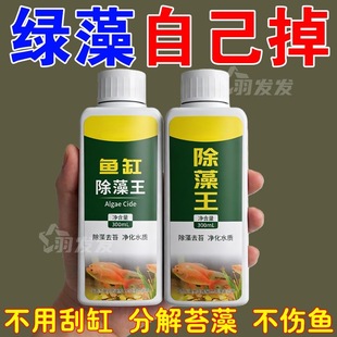 鱼缸除藻剂去苔剂净水剂清除褐藻黑毛藻绿藻剂专用鱼池青苔净神器