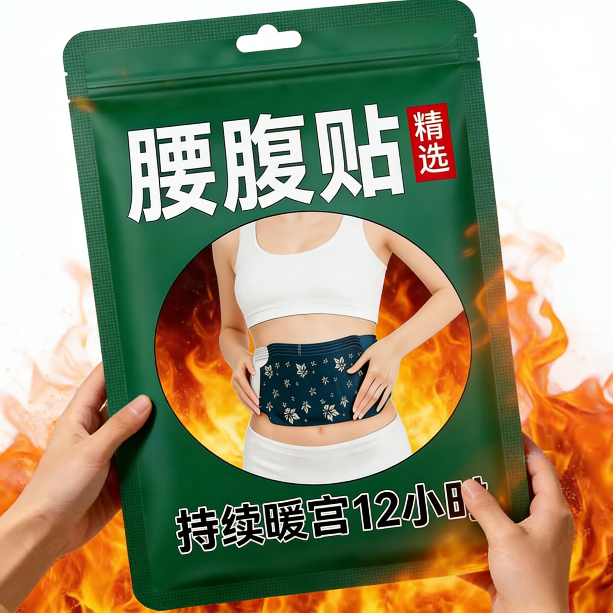 艾草暖腰贴暖腹护腰腹发热大姨妈贴艾热艾草腰椎热敷蕲艾蒸汽腰贴