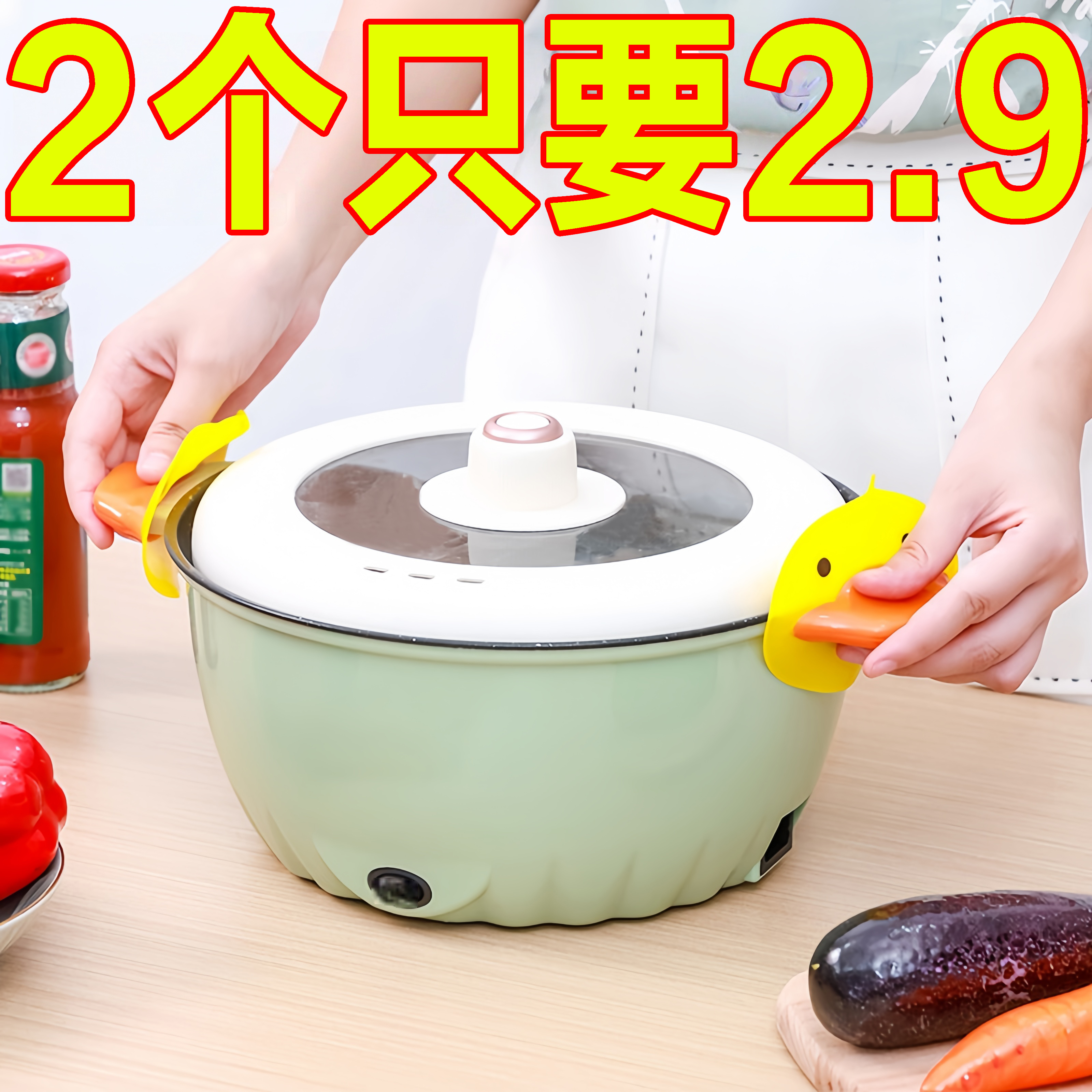 小黄鸭隔热手套加厚防滑厨房防烫
