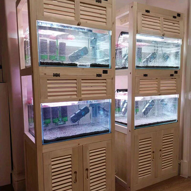 多层缸用实木鱼缸缸底柜组架子水晶虾系统水草缸底座定制造景