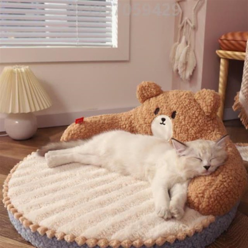 保暖毛毯狗狗秋猫垫子型地垫睡猫睡觉保暖毛毯u窝猫咪]垫床冬天枕