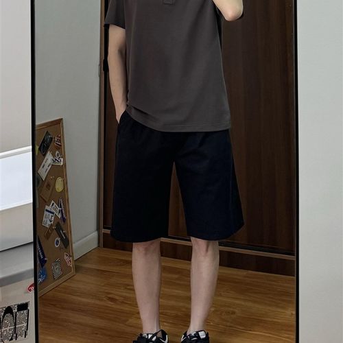 休闲短裤男士夏季薄纯棉日式潮牌工装裤五分之一裤,适合男孩穿时