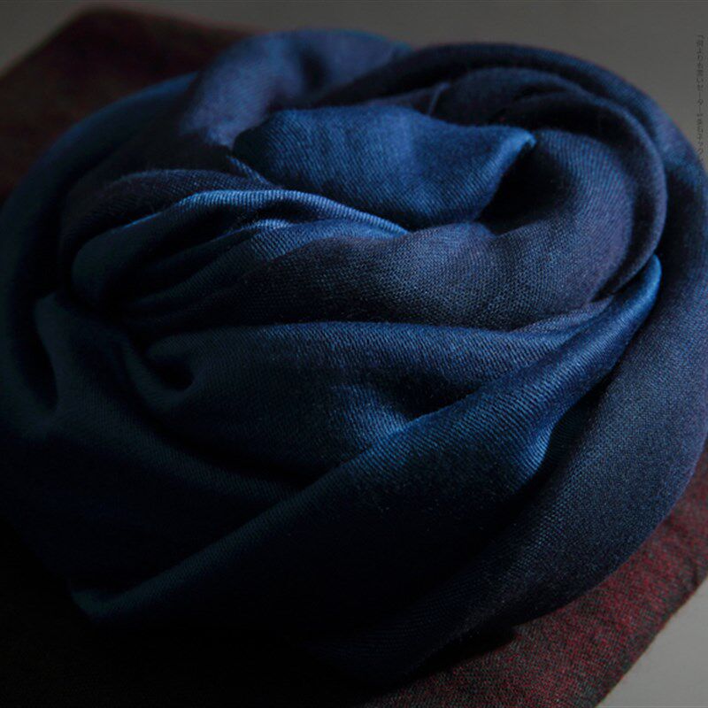 入手即化!日系百搭纯红色蓝色纯棉麻围巾男女春夏秋冬季超大披肩