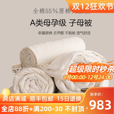 A类全棉55%大豆纤维被子被芯纯棉冬被加厚保暖儿童子母春秋空调被