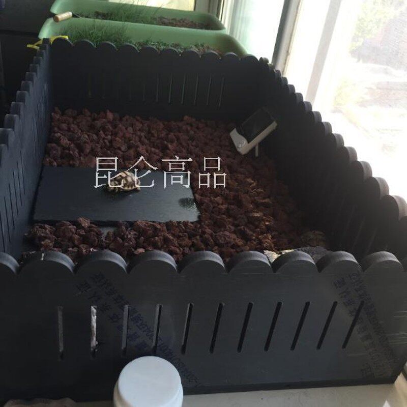 PVC爬宠箱爬虫饲养箱 陆龟晒背箱散养箱 环保龟围栏 定制定做