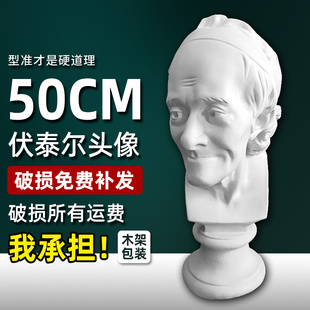 伏尔泰石膏像雕像l雕塑装饰摆件素描石膏头像模型美术教具摄影道