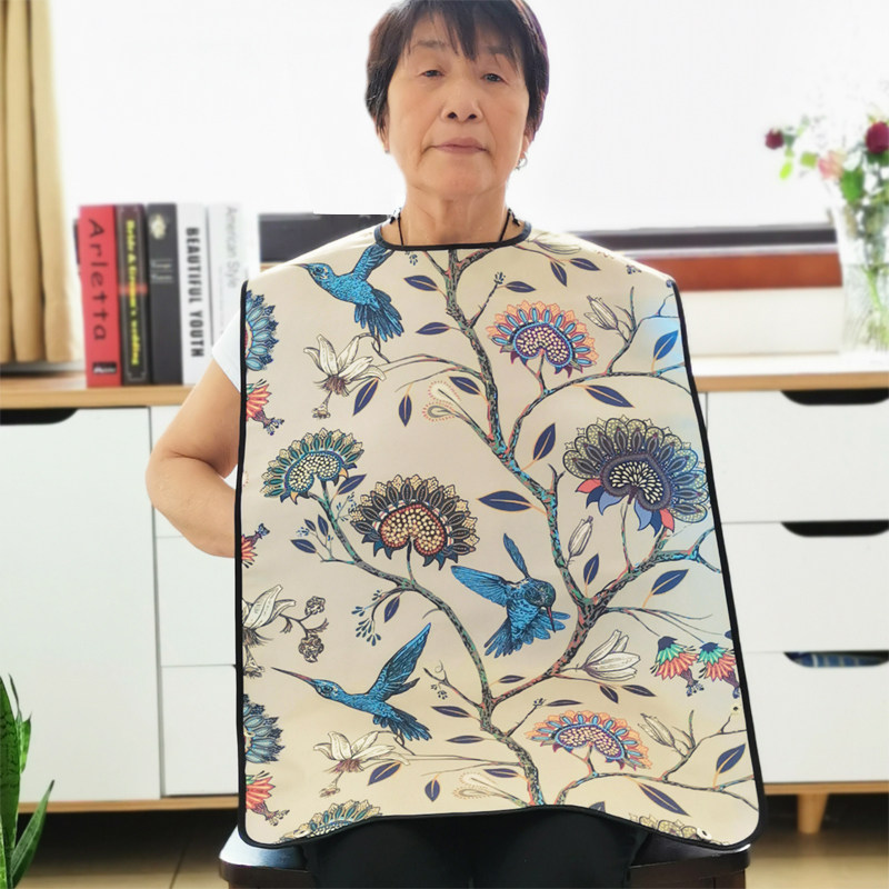 成人吃饭防污防水围裙老年人喂饭围兜大人吃饭围嘴病人护理口水巾