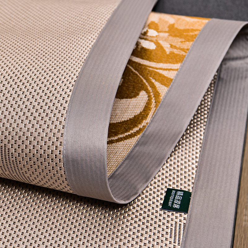 夏季冰丝席三件套透气可水洗凉席双面席夏天牀垫空调冰丝藤蓆子