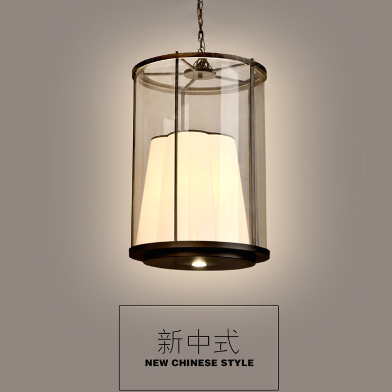 新中式吊灯餐厅吧台灯禅意茶室单头吊灯玄关入户走廊过道范围灯