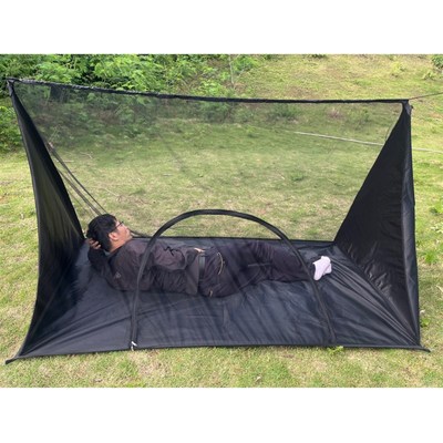 露营户外装备防蚊防虫蚊帐公园野餐便携式无杆旅游野营登山帐篷