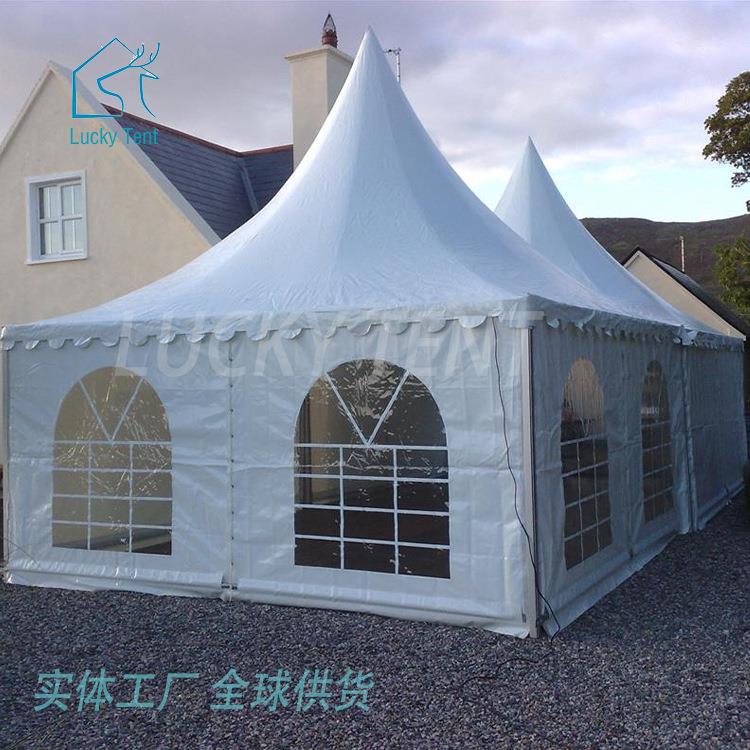 甘肃景区户外活动棚5x5m,6x6m,8x8m尖顶帐篷欧式奢华婚礼摄影篷房