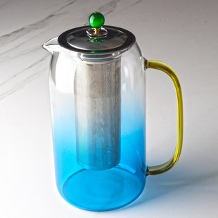 超大耐高温防爆玻璃茶壶加厚大容量耐热家用泡V煮茶壶茶具套 欧式