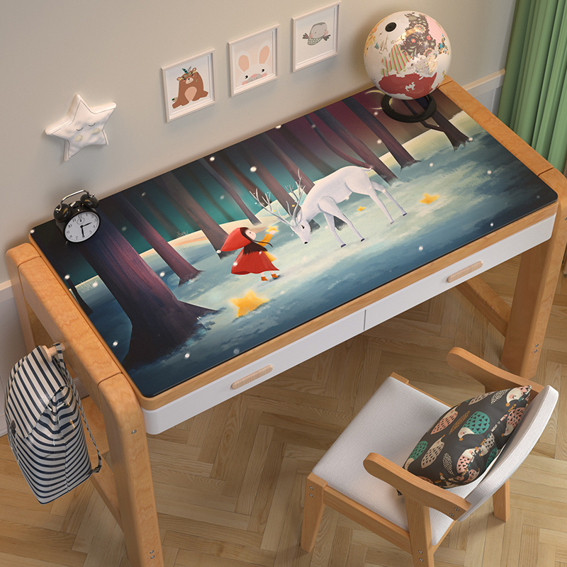 可爱卡通皮革桌垫书桌餐桌垫电脑学生儿童防水防油防烫无异味桌布