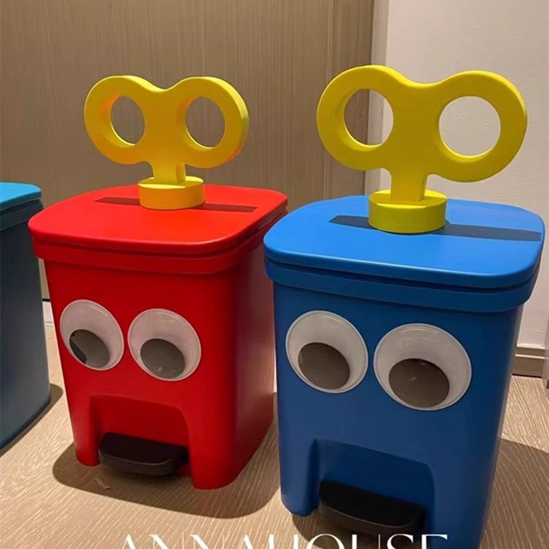 大眼萌麦当劳垃圾桶落地客厅厕所爱卡通卧室乔迁新居装饰品,家居饰品,落地摆件,淘宝优惠券,粉丝福利购,淘宝优惠卷