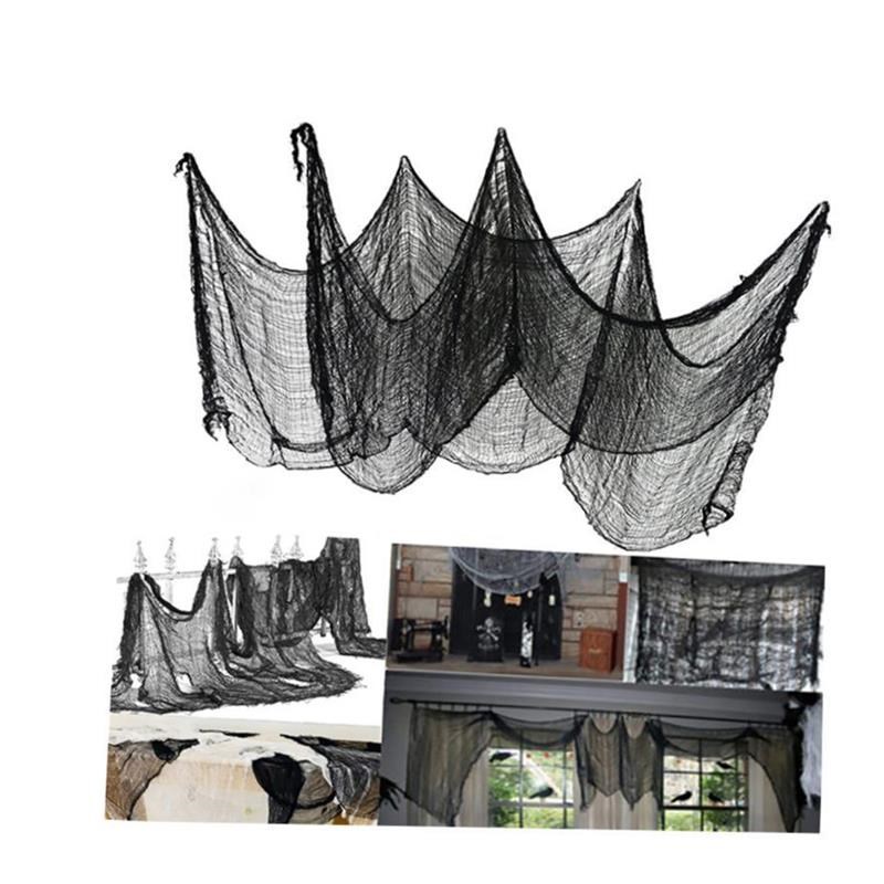 HOT SALES!!! Black Halloween Creepy Gauze Large GXrid Yarn