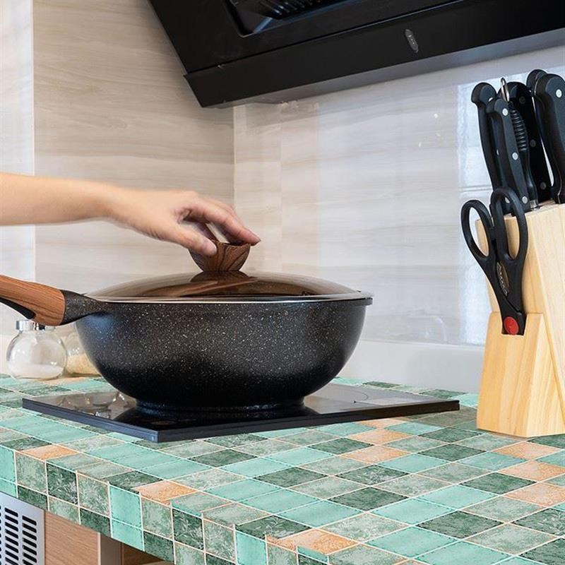 Kitchen oil resisntant sticker wall wallpaper tin foil paper