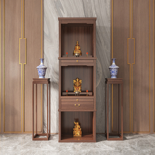 家用实木三层佛柜佛龛神龛神台神柜供桌香案新桃立柜