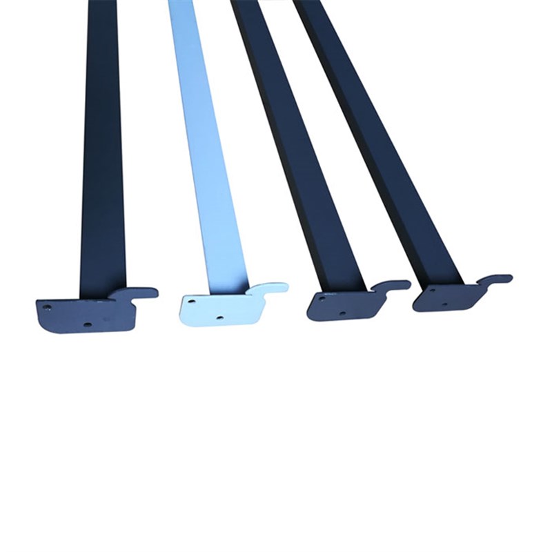 便利店货架横杆横梁方管横条超市架配件挂通挂管挂杆方通挂钩卡口