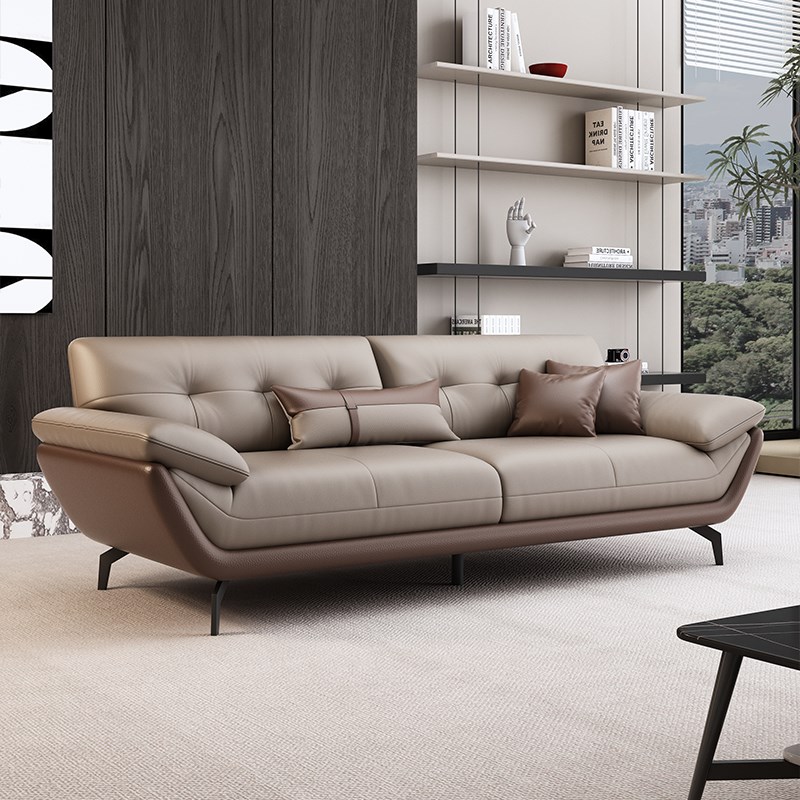 拼色办公室沙发商务会客洽谈接待贵宾室简约现代休闲区三人位